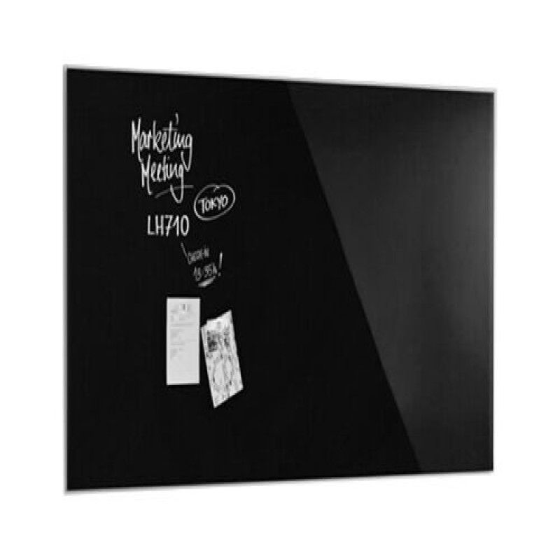 Smit Glass2Write Magnetic Coloured Glass Board, 80 x 60 Black