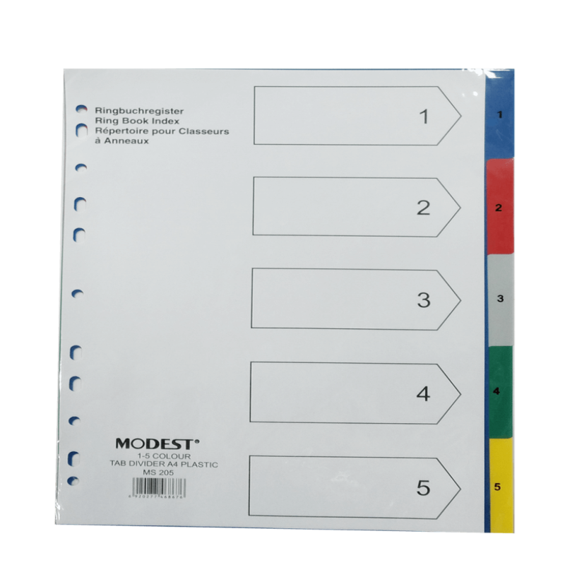 Modest Manila Divider, 1-5