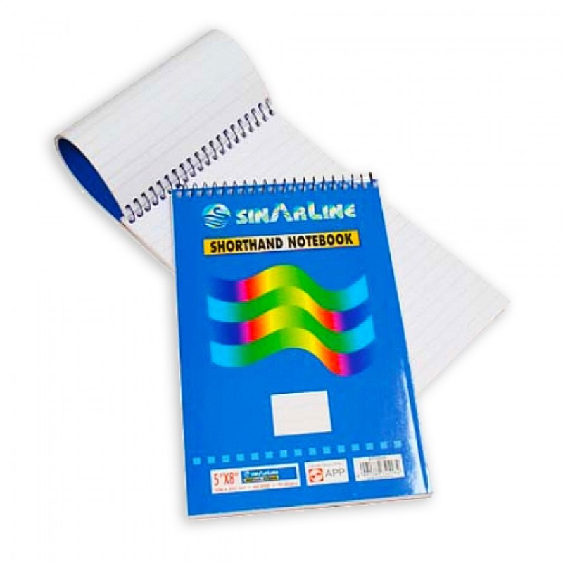  Sinarline Spiral Shorthand Pad, Top Spiral, A5,  70 Sheets