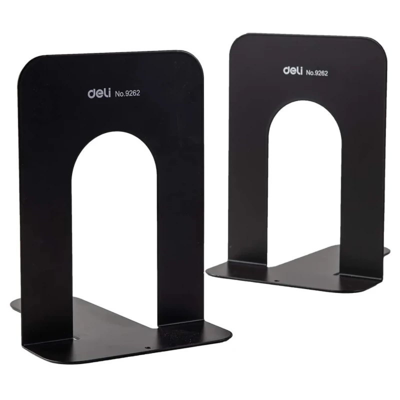 Deli 9262 Metal Book Ends 7 1/2 inches, 19.5 cm Available Colors:r Black
