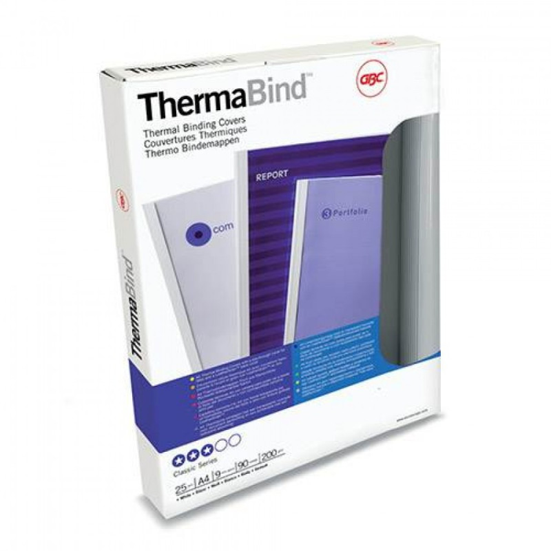 GBC ThermaBind Covers 4mm White A4- Model -IB370038 Pack 100