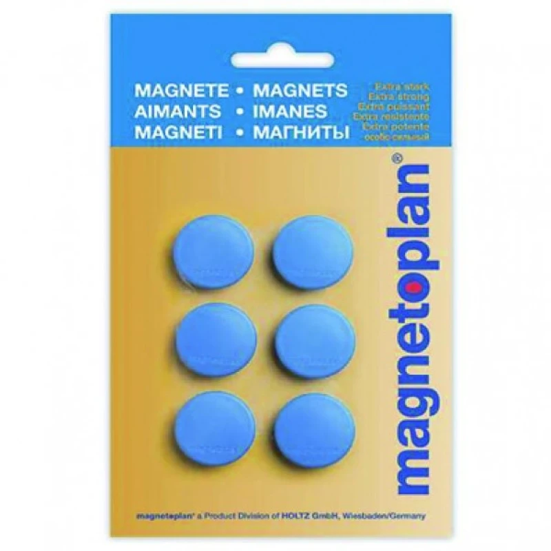 Discofix Hobby Magnet -25 mm Dark Blue -Strength -0.3 kg - Pack of 6-Pcs