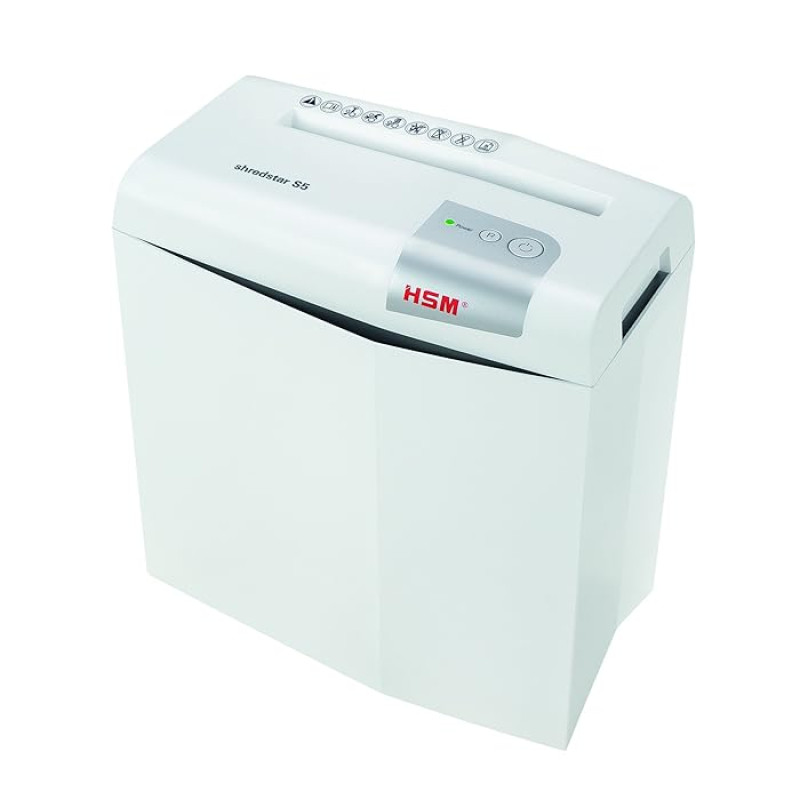 HSM Strip Cut Paper Shredder White Model-S5