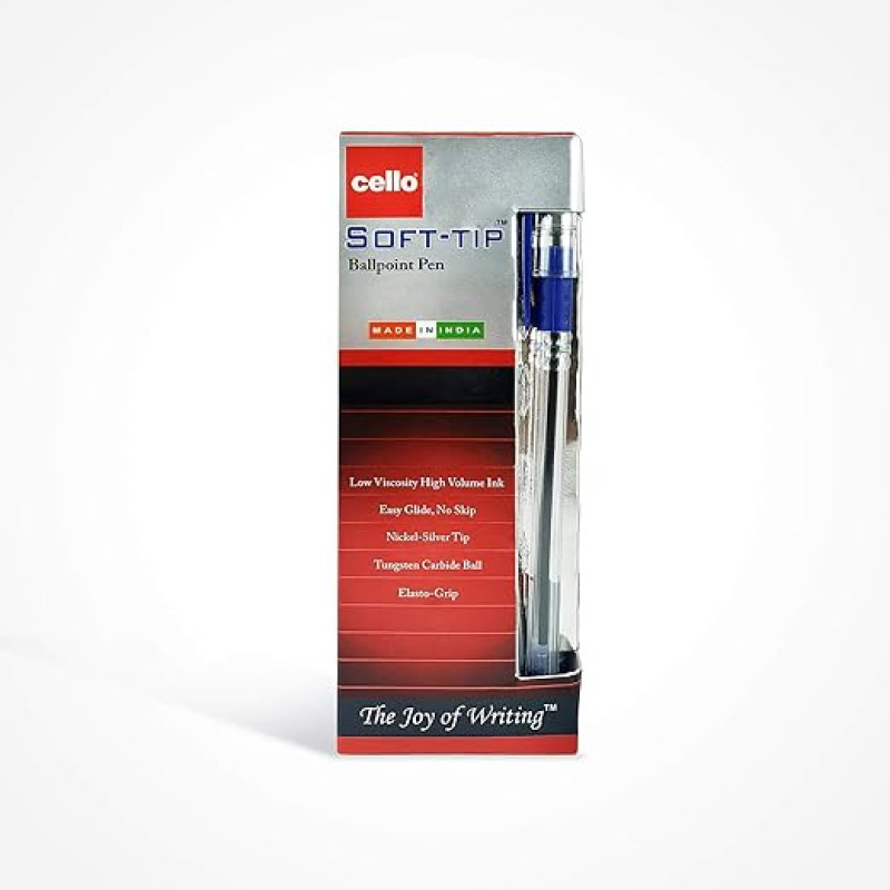 Cello Pen Fine Grip, 12/box, Red